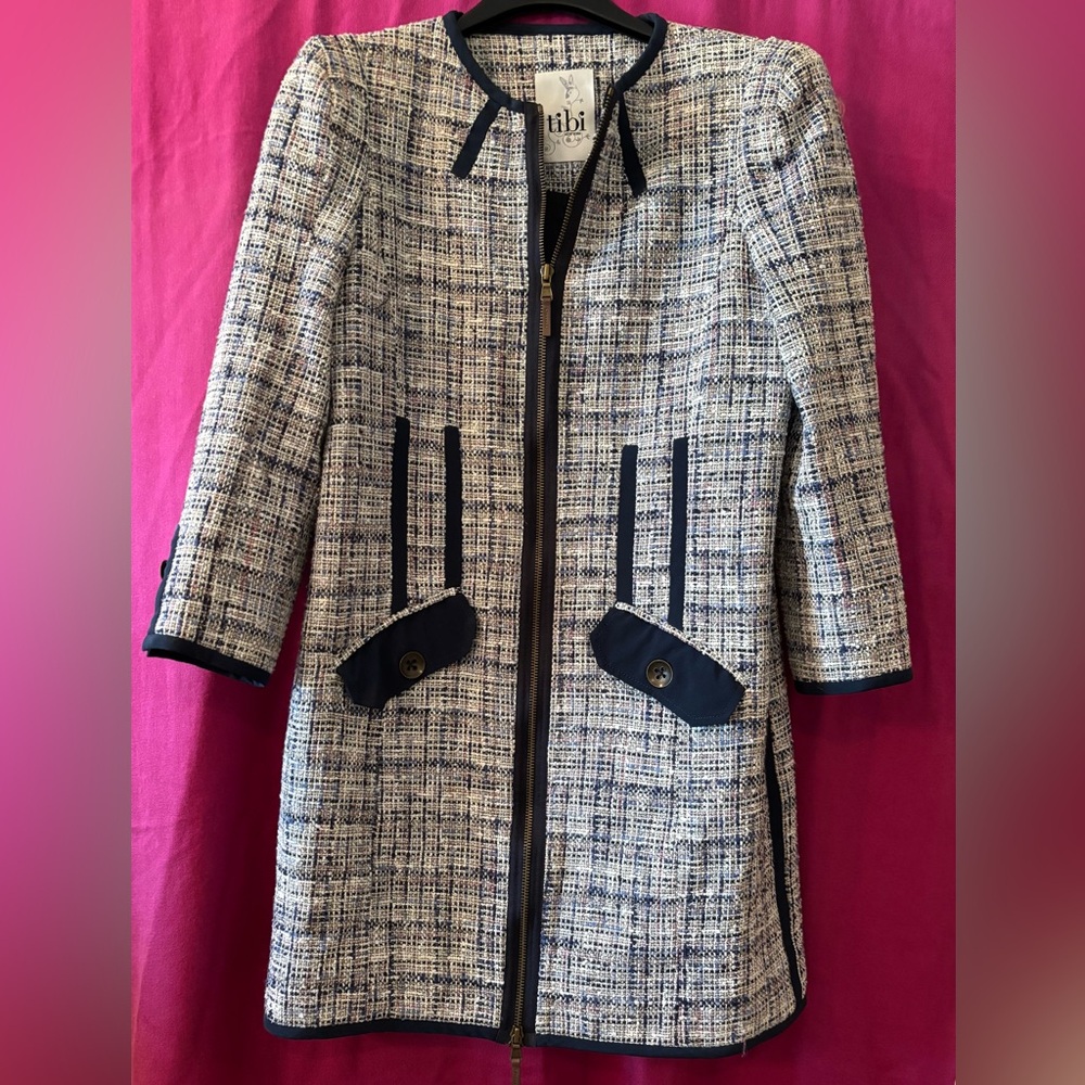 Vintage tibi Tweed Car Coat Size S - Picture 1 of 10